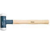 Wiha martillo de cara blanda sin contragolpe, muy duro con mango de madera hickory, cabezal redondo (39014)