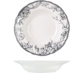 6x h&h mayfair platos de porcelana, diseño gris ø 22,5 cm