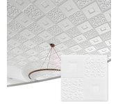 20 piezas 35x35cm 3d pegatina de azulejo de pared papel tapiz de espuma autoadhesivo anticolisión pegatina de techo impermeable