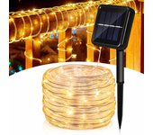 Guirnalda de luz solar de 10 m, 100 led, blanco frío