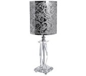 Lámpara de mesa toro, metal, plata, epikasa
