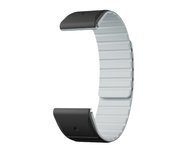 Correa garmin fenix, correa de reloj garmin de silicona magnética compatible con fenix 8/7/6/5 black+grey 26 mm