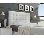 Cabecero cama canadá button tapizado polipiel primera calidad blanco 105*70