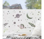 Lámina ventana vinilo privacidad 100 x 200 cm vinilo ventanas intimidad vinilo estático para cristales opaco 123 dormitorio infantil niño