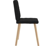 Pack 4 uds sillas de comedor | silla de cocina tela negras cfw21973