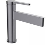 Grifo mezclador para lavabo clever 110, eco, caudal 5l min, color gun metal, modelo velvet ii
