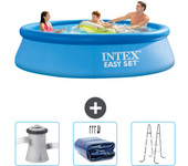 Paquete de piscina - intex - alrededor - 305x305x76 cm + accesorios cb83