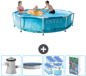 Paquete de piscina - intex - alrededor - 305x305x76 cm + accesorios cb127