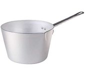 Pentole agnelli linea family cooking alluminio casseruola conica con un manico e becco, argento, 12 cm