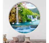 Vinilo adhesivo decorativo trampantojo 3d - cascadas