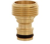 Amig - adaptador macho para unión de grifo con manguera | 3/4 | conexión rápida y fácil para mangueras de agua | unión mediante rosca | latón | mate
