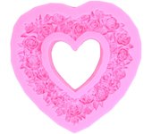 Molde de silicona para fondant para tartas, molde para chocolate y dulces con forma de corona de corazón de rosa