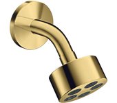 Hansgrohe axor una alcachofa de ducha 75 1 chorro tipo ahorro de agua con brazo de ducha, proyección 116 mm, 48490990, color: polished gold optic