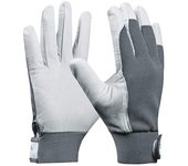 Gebol - uni fit comfort, guanti da lavoro in pelle di alta qualità con elastico in vita e chiusura in velcro per una sicurezza ottimale durante il la