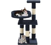 Rascador para gatos con poste de sisal 65 cm azul