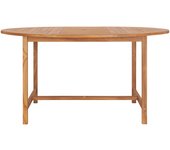 Mesa de jardín de madera de teca maciza 150x76 cm