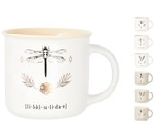 6 h&h botanicum tazas jumbo en nuevo hueso china surtido cc385