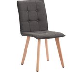 Silla miller tela natura gris oscuro