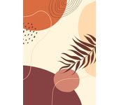 Papel pintado panorámico - hoja boho