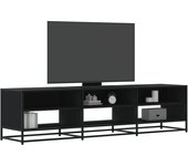 Mueble tv negro 180x40x46 cm de madera contrachapada