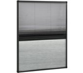 Mosquitera plisada para ventanas aluminio con sombra 80x100cm cfw79741