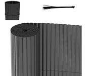 Canisse de pvc canisse de pvc para jardín balcón terraza. valla cortavientos para balcones gris 140 x 600cm