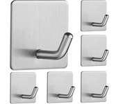Paquete de 20 ganchos para colgar en forma de s, grandes y resistentes, de 6 cm, para cocina, baño, dormitorio y oficina (20 unidades, pequeños, negro