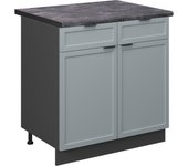 Vicco mueble bajo de cocina fame-line, azul claro-gris, 80 cm , et antracita