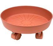 Cotto plato con ruedas cm 48 1661 marrón euro 3 plast