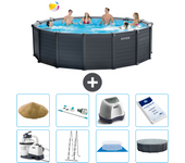 Paquete de piscina - intex - alrededor - 478x478x124 cm + accesorios a2758