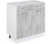 Vicco mueble bajo de cocina r-line, hormigón, 80 cm sin encimera