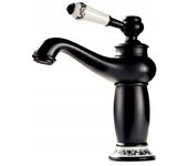 Grifo lavabo monomando retro, negro