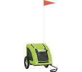 Remolque de bicicleta mascotas hierro tela oxford verde cfw42574