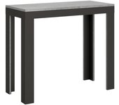 Consola extensible 90x40/196 cm linea evolution small cemento estructura antracita
