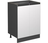 Vicco mueble bajo de cocina r-line, blanco, 60 cm en forma de j, sin encimera