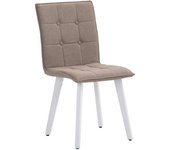 Silla miller tela blanca topo
