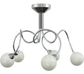 Lámpara de techo pantallas cristal redonda 5 bombillas led g9