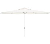Marbueno sombrilla acero 8 varillas d270 cm polyester blanca jardin, piscina y terraza 101