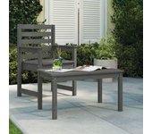 Vidaxl mesa de jardín madera maciza de pino gris 82,5x50,5x45 cm