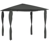 Cenador de jardín con cubiertas de postes antracita 3x3x2,6 m 160 g/m² cfw94947