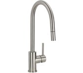 Mezclador de fregadero de cocina de acero inoxidable con ducha de retorno automático pollini acqua design mxesmc16cas - acero