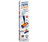 Escoba de cabeza rectangular - venteo - escoba duo mop cleaner™ - mango de aluminio - blanco - adulto - para todo tipo de suelos