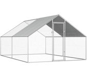 Vidaxl jaula gallinero de exterior de acero galvanizado 2,75x4x1,92 m