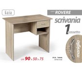 Escritorio con cajón de roble, dormitorio de oficina cm 90 x 50 x 75 h