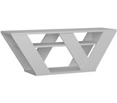 Mueble tv - 1 estantería - blanco - zanelo