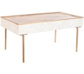 Mesa de centro home esprit hierro madera de mango 120 x 60 x 57 cm
