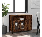 Aparador | aparador de comedor | armario de cocina madera de ingeniería roble ahumado 100x35x75 cm cfw45707