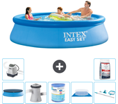 Paquete de piscina - intex - alrededor - 305x305x76 cm + accesorios a542