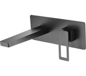 Mice - grifo empotrado monomando lavabo - griferia de baño para lavamanos - grifos empotrados de baño color negro mate