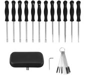 Kit de ajuste de carburador, destornillador, cepillo de acero, mango cómodo, ideal para motores de 2 tiempos y desbrozadoras.